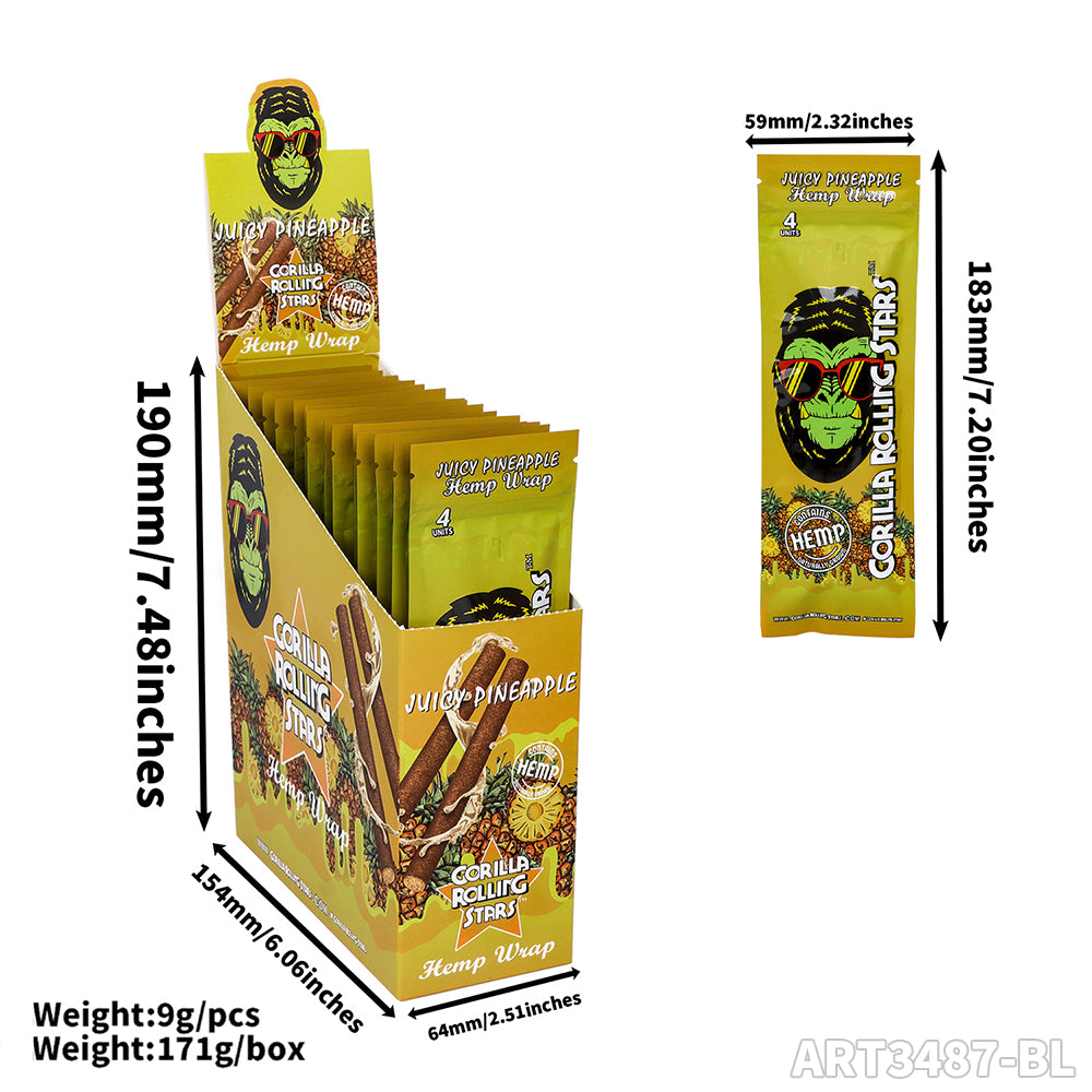 Gorilla Rolling Stars Hemp Wraps ART3487 - Smoke Tech One LLC