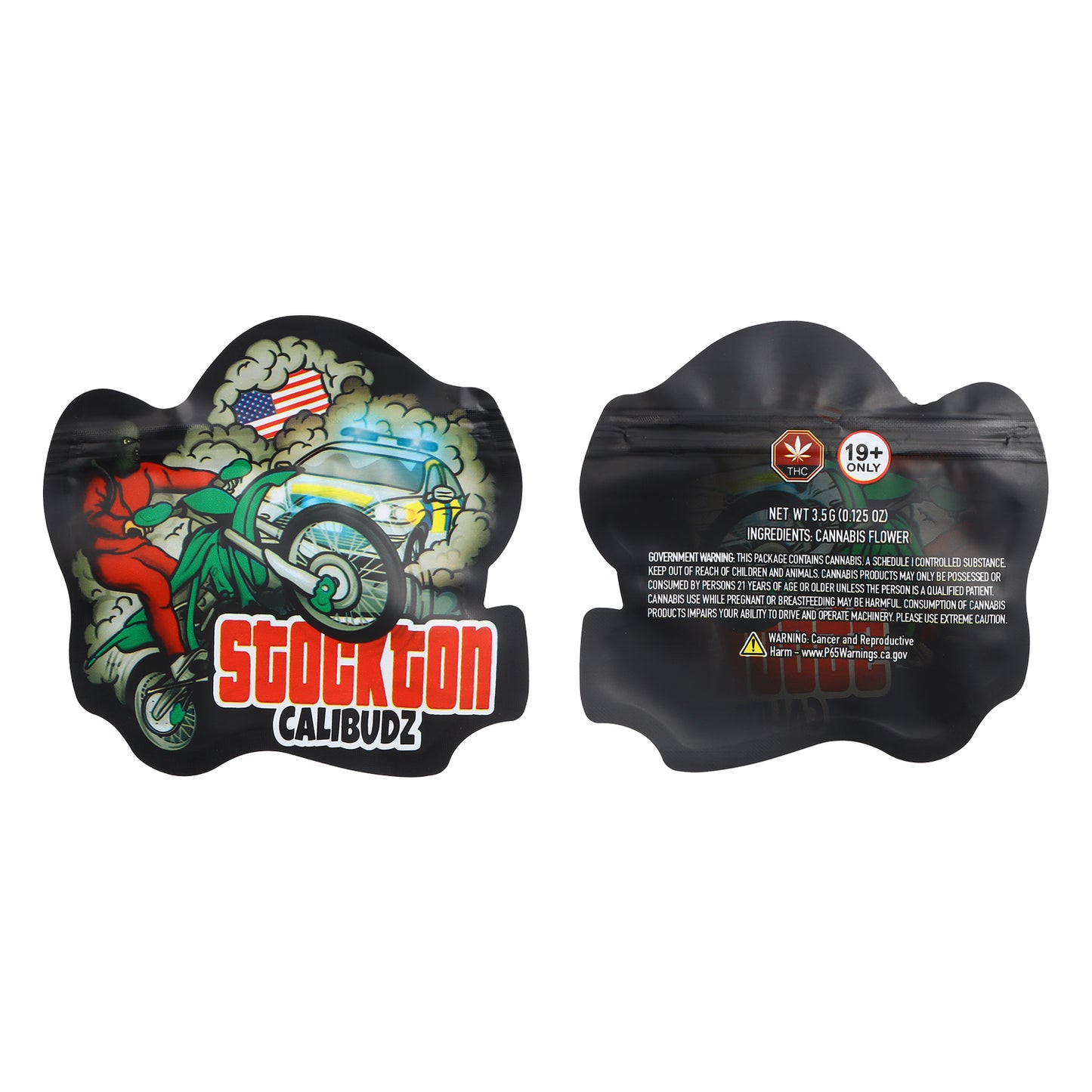 Stockton CaliBudz Alien Gas Mylar Bag BAG-24