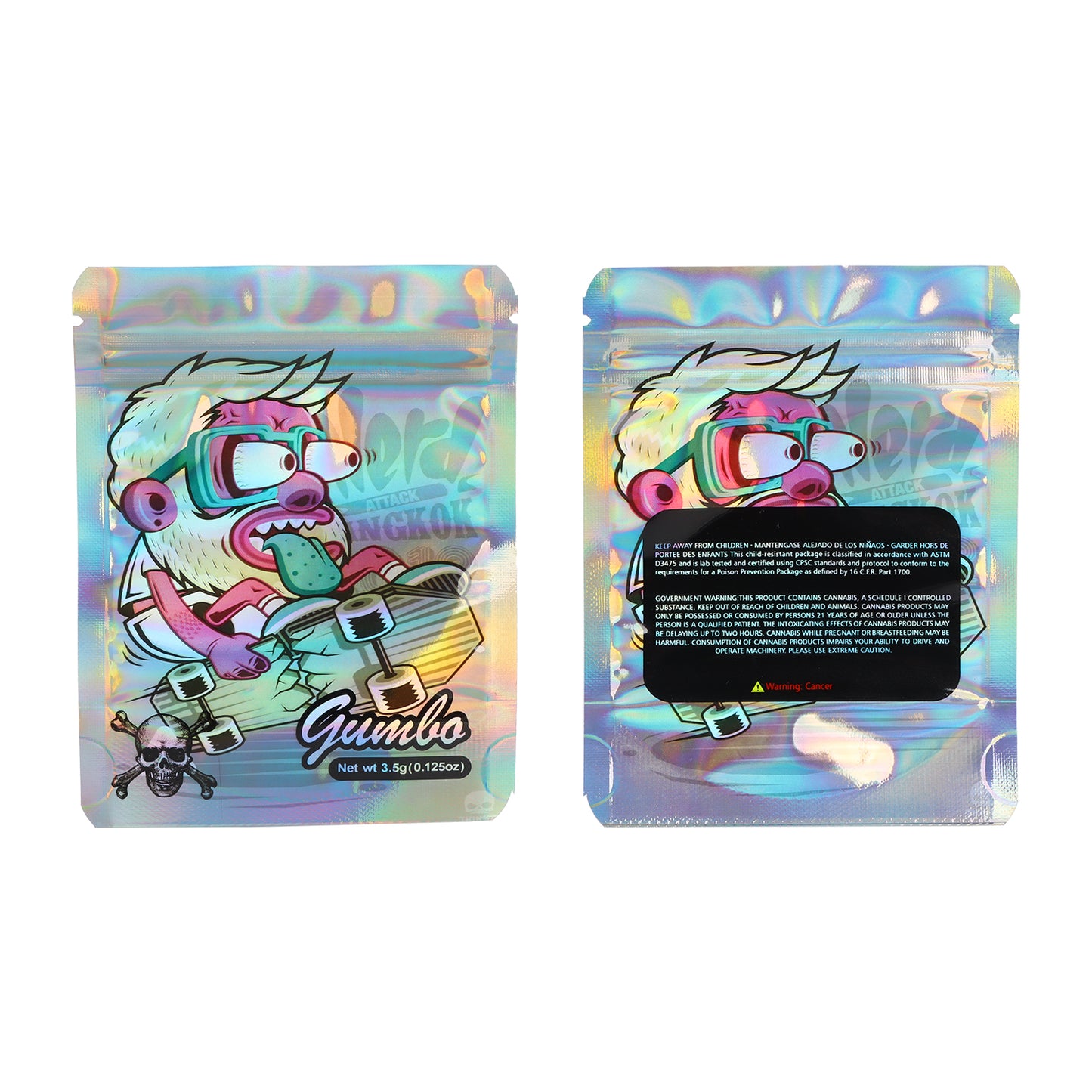 Gumbo Glitch Ape Mylar Bag BAG-7