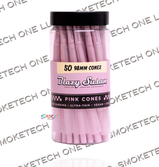 Blazy Susan Pink Pre-Rolled Cones 98mm cones in Jar