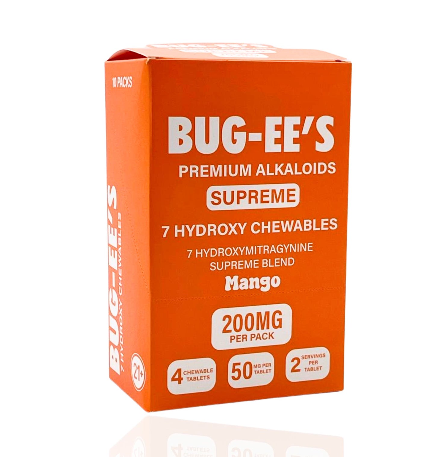 BUG-EE's Supreme 7-OH Hydroxy Alkaloid Kratom Tablets - Mango