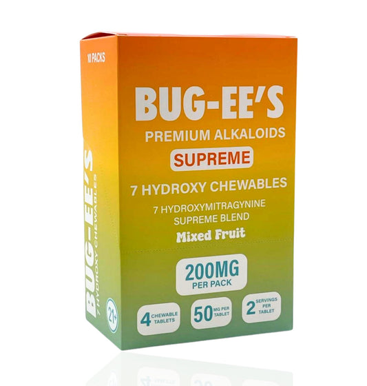 BUG-EE's Supreme 7-OH Hydroxy Alkaloid Kratom Tablets - Mixed Fruit