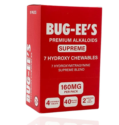 BUG-EE's Supreme 7-OH Hydroxy Alkaloid Kratom Tablets - Smoke Tech One LLC