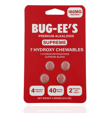BUG-EE's Supreme 7-OH Hydroxy Alkaloid Kratom Tablets - Smoke Tech One LLC
