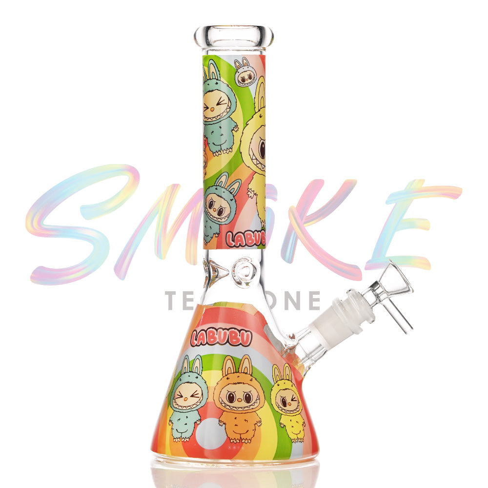 10 Inch Labubu Glow-in-the-Dark Character Glass Water Pipe CH002 - Smoke Tech One LLC