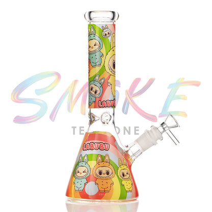 10 Inch Labubu Glow-in-the-Dark Character Glass Water Pipe CH002 - Smoke Tech One LLC