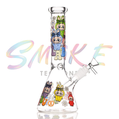 10 Inch Glow-in-the-Dark Character Glass Water Pipe CH004