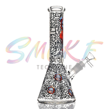 10 inch Night Blaze Glow Beaker Bong CH017 - Smoke Tech One LLC