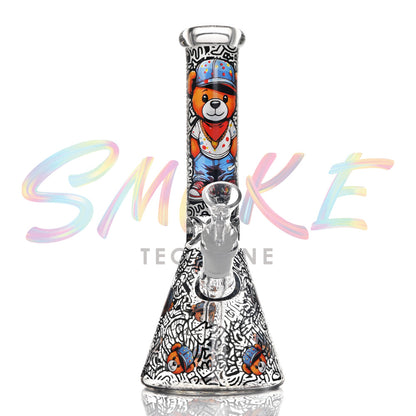 10 inch Night Blaze Glow Beaker Bong CH017 - Smoke Tech One LLC