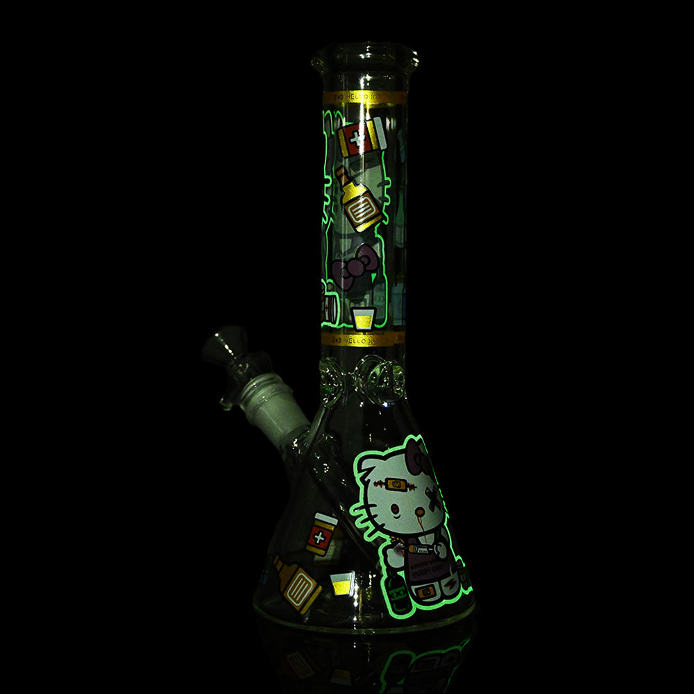 10 inch Cosmic Glow Beaker Bong CH019 - Smoke Tech One LLC