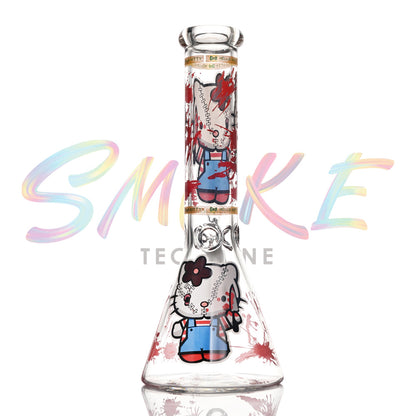 10 inch Cosmic Glow Beaker Bong CH019 - Smoke Tech One LLC