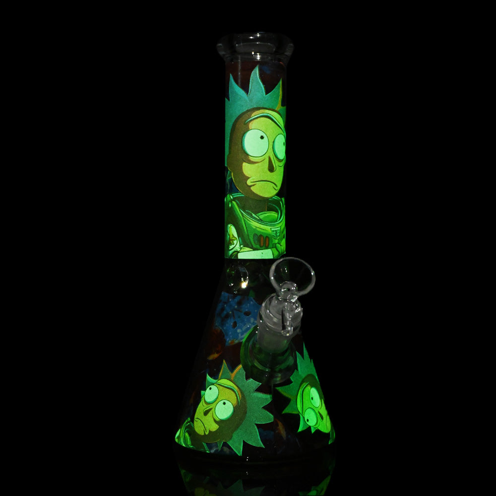 10 inch Midnight Phantom Glow Beaker Bong CH021 - Smoke Tech One LLC