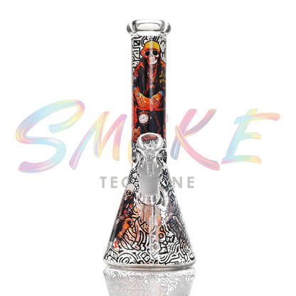 10 inch Inferno Glow Beaker Bong CH022 - Smoke Tech One LLC
