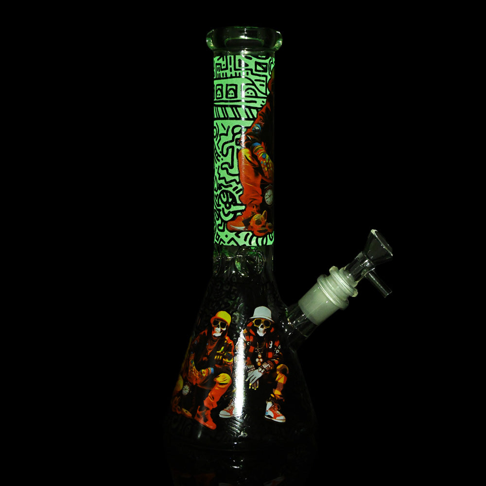 10 inch Inferno Glow Beaker Bong CH022 - Smoke Tech One LLC