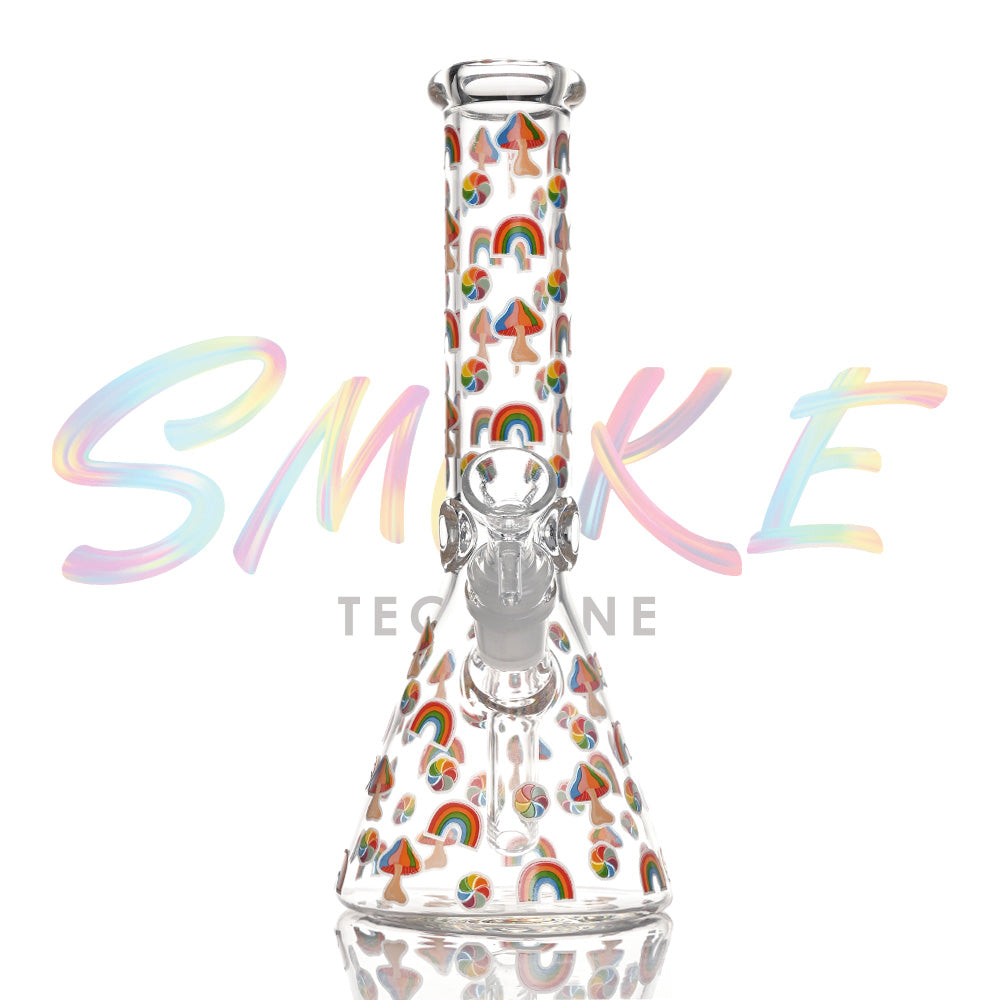 10 inch Glow Pop Art Beaker Bong CH024 - Smoke Tech One LLC