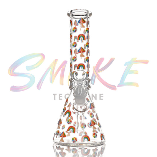 10 inch Glow Pop Art Beaker Bong CH024 - Smoke Tech One LLC