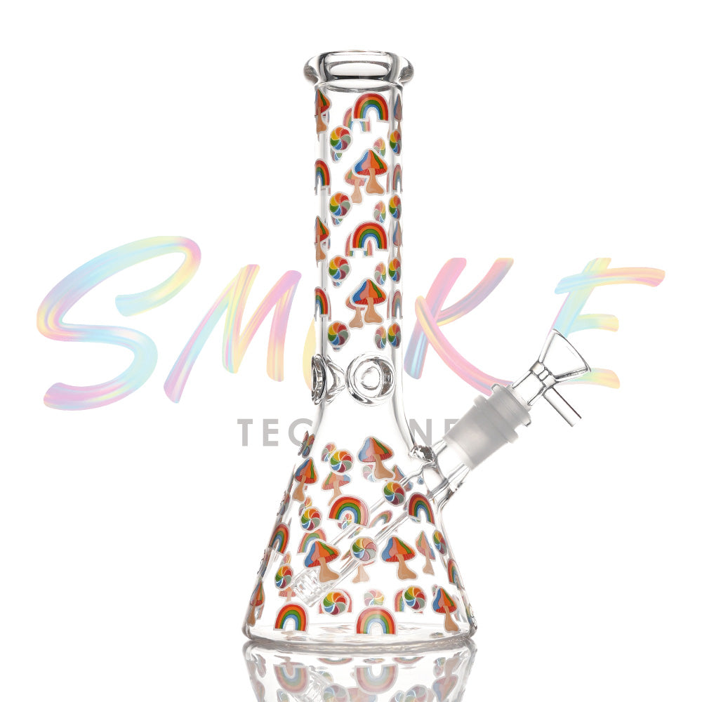 10 inch Glow Pop Art Beaker Bong CH024 - Smoke Tech One LLC