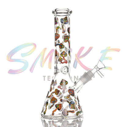 10 inch Glow Pop Art Beaker Bong CH024 - Smoke Tech One LLC