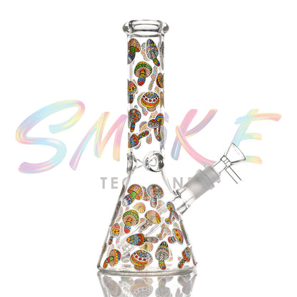 10 inch Glow Pop Art Beaker Bong CH024 - Smoke Tech One LLC