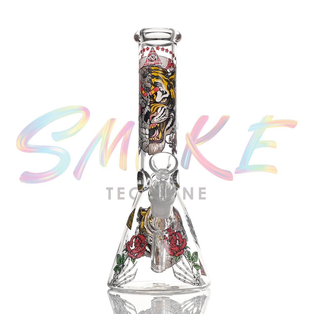 10 inch Phantom Glow Beaker Bong CH027 - Smoke Tech One LLC