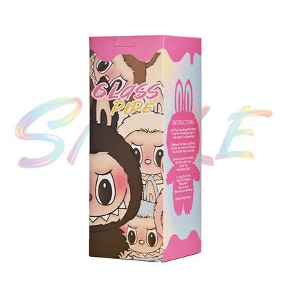 10 Inch Labubu Glow-in-the-Dark Character Glass Water Pipe CH002 - Smoke Tech One LLC