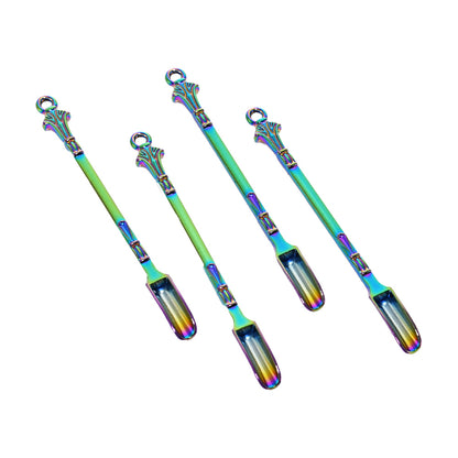 Iridescent Engraved Dabber DK3078-2 - Smoke Tech One LLC