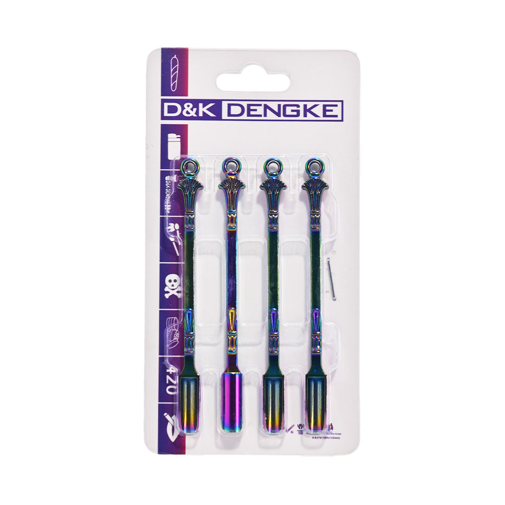 Iridescent Engraved Dabber DK3078-2 - Smoke Tech One LLC