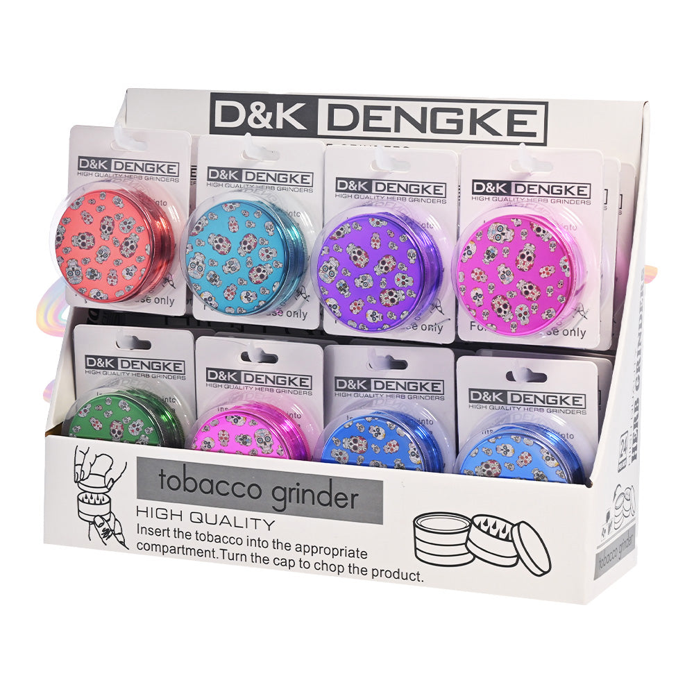 D&K High-Quality Skull-Pattern Acrylic Herb Grinder DK4004N - Smoke Tech One LLC