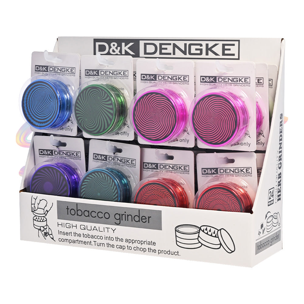 D&K Vibrant Spiral Acrylic Herb Grinder DK4004P - Smoke Tech One LLC