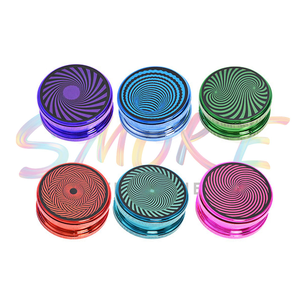 D&K Vibrant Spiral Acrylic Herb Grinder DK4004P - Smoke Tech One LLC