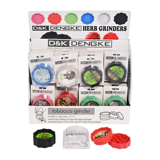 Cartoon-Themed 2-Piece Plastic Herb Grinder DK4011E