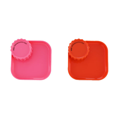 2-in-1 Plastic Herb Grinder & Rolling Tray DK4018C