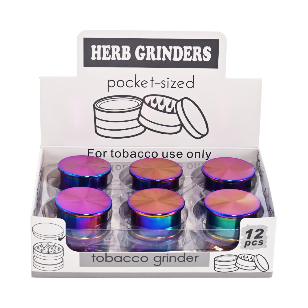 Rainbow Titanium 3-Piece Magnetic Herb Grinder DK5015P
