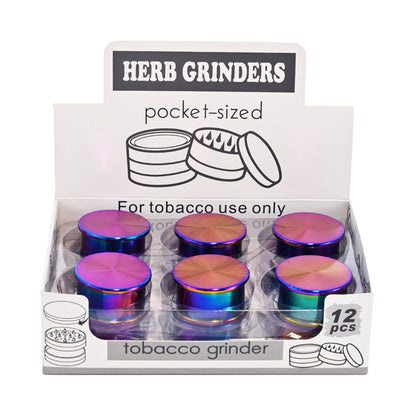 Rainbow Titanium 3-Piece Magnetic Herb Grinder DK5015P