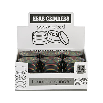 Rasta Stripe Zinc Herb Grinder DK5130BA-4