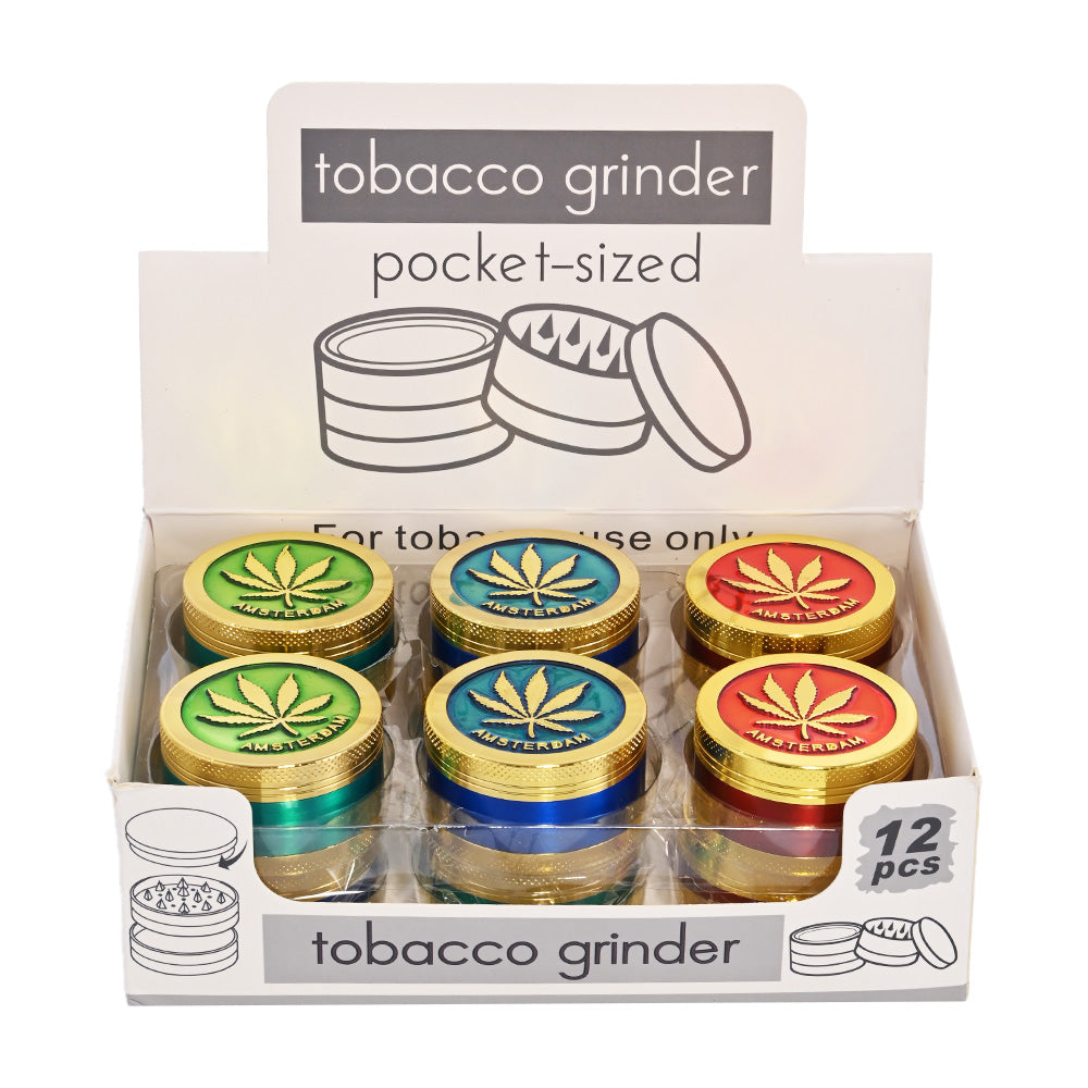 Gold Leaf Design Metal Herb Grinder DK5790-3