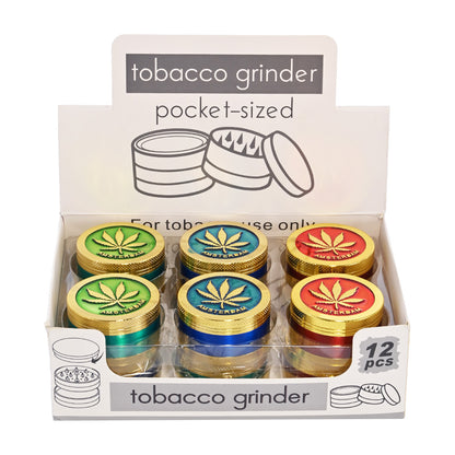 Gold Leaf Design Metal Herb Grinder DK5790-3