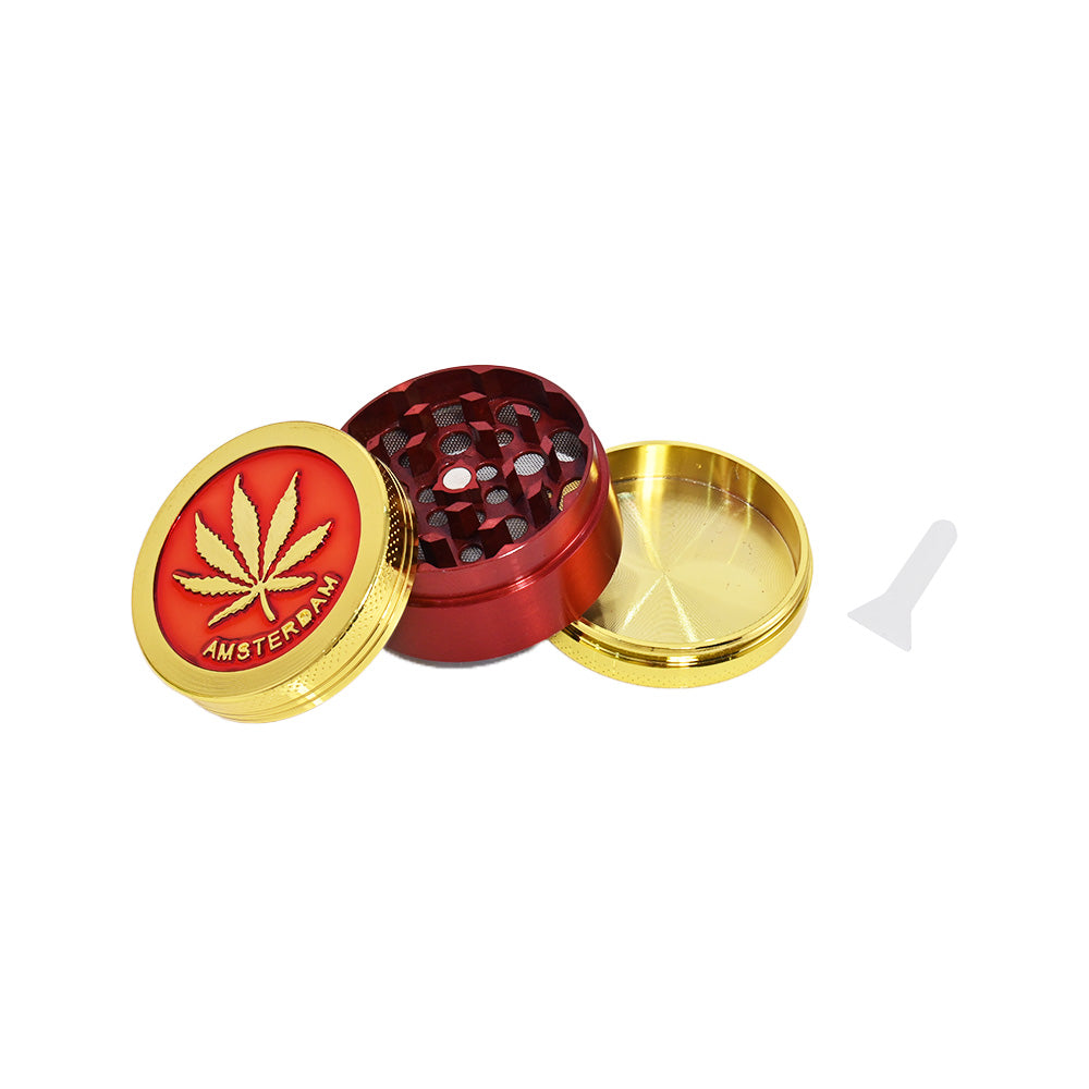 Gold Leaf Design Metal Herb Grinder DK5790-3