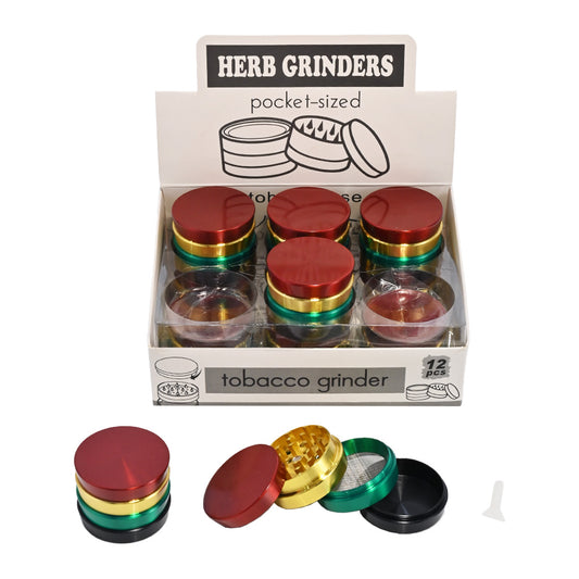 Rasta-themed metal herb grinder DK5797B-4