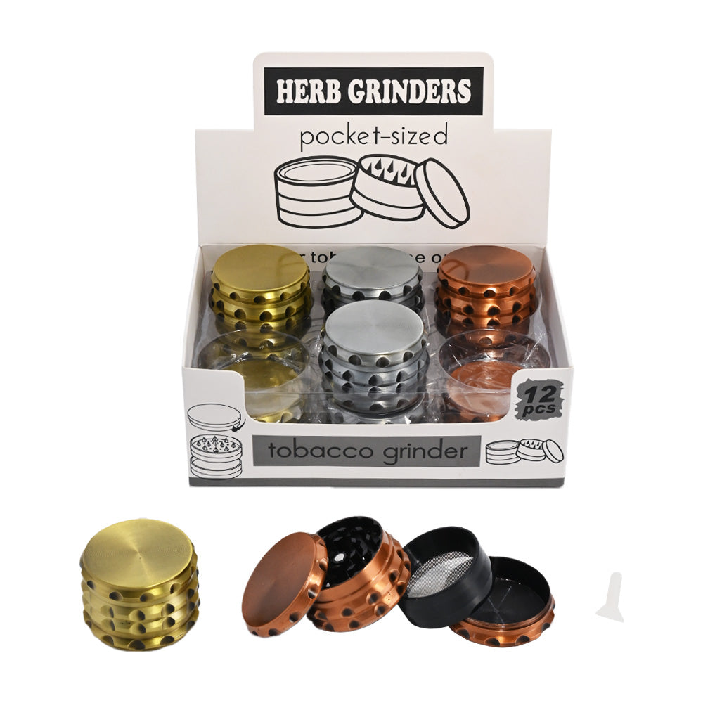 Metal Bullet Hole Design 4-Piece Herb Grinder DK5915-4 - Smoke Tech One LLC