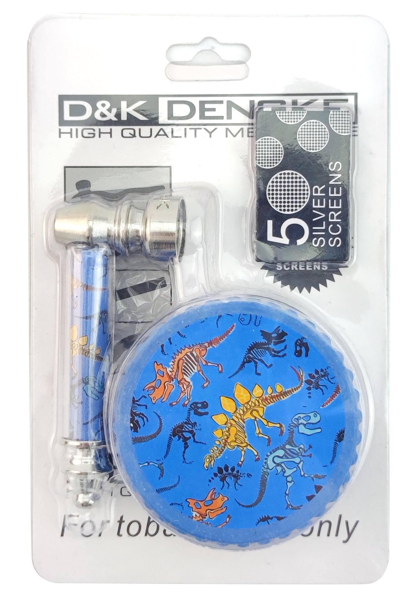 D&K 2-in-1 Metal Pipe & Herb Grinder DK7107C