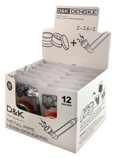 2-in-1 Rasta Grinder & Pipe Set DK7107E