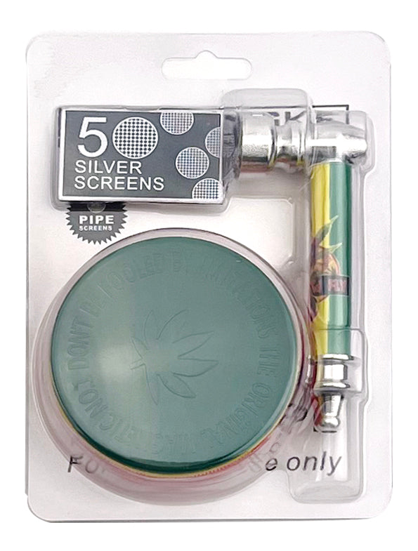 2-in-1 Rasta Grinder & Pipe Set DK7107E