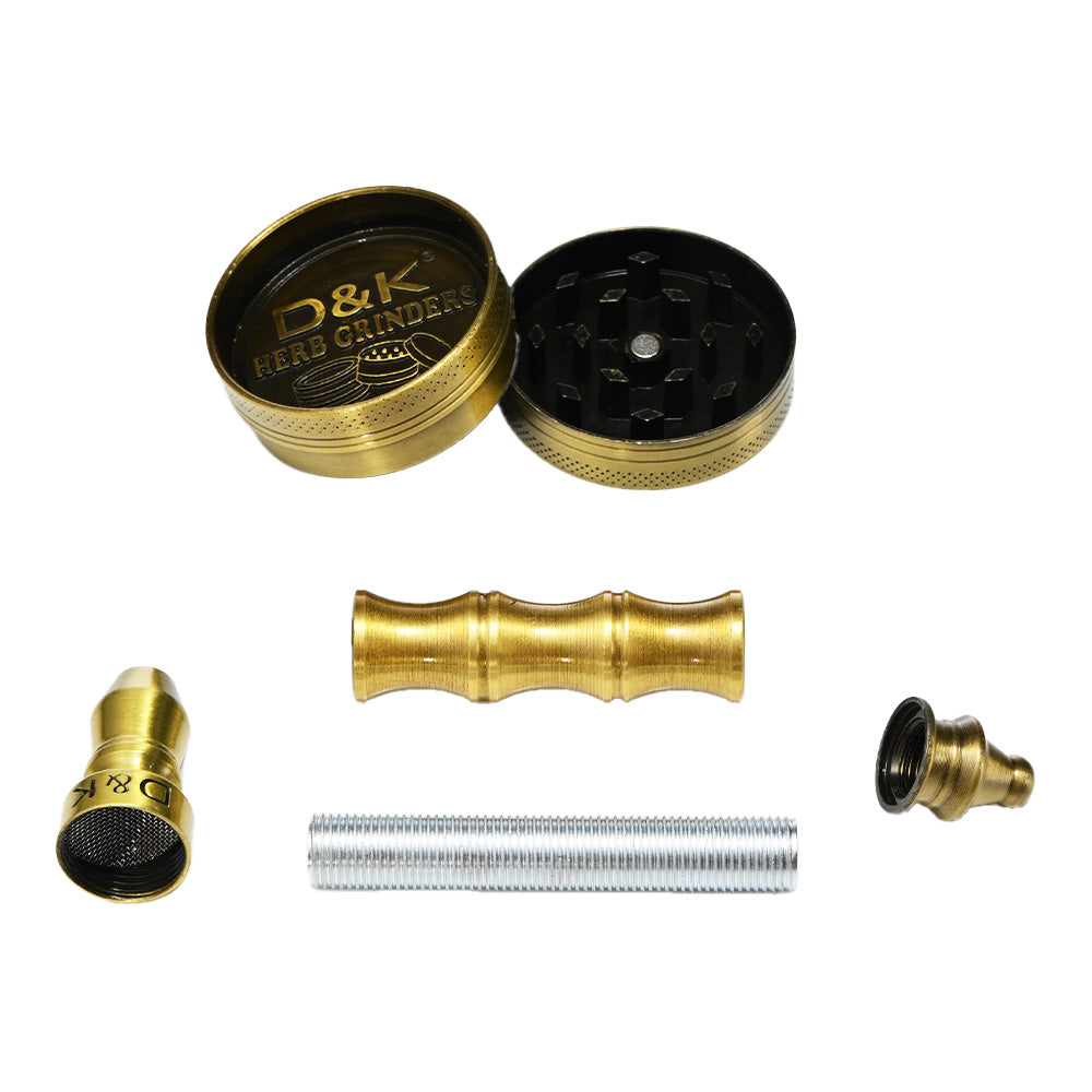 Classic Gold Pipe & Grinder Set DK7156
