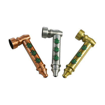 Leaflet Metal Smoking Pipe DK8159G - Smoke Tech One LLC