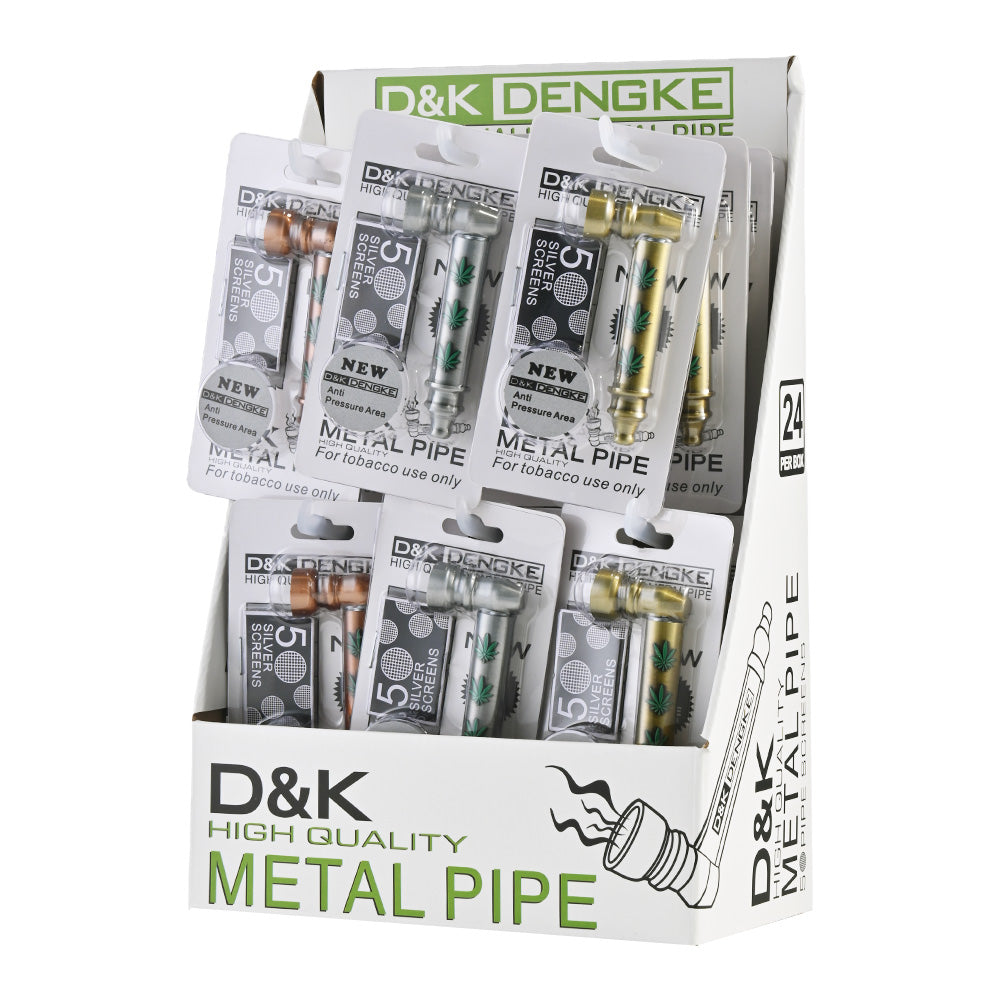 Leaflet Metal Smoking Pipe DK8159G - Smoke Tech One LLC