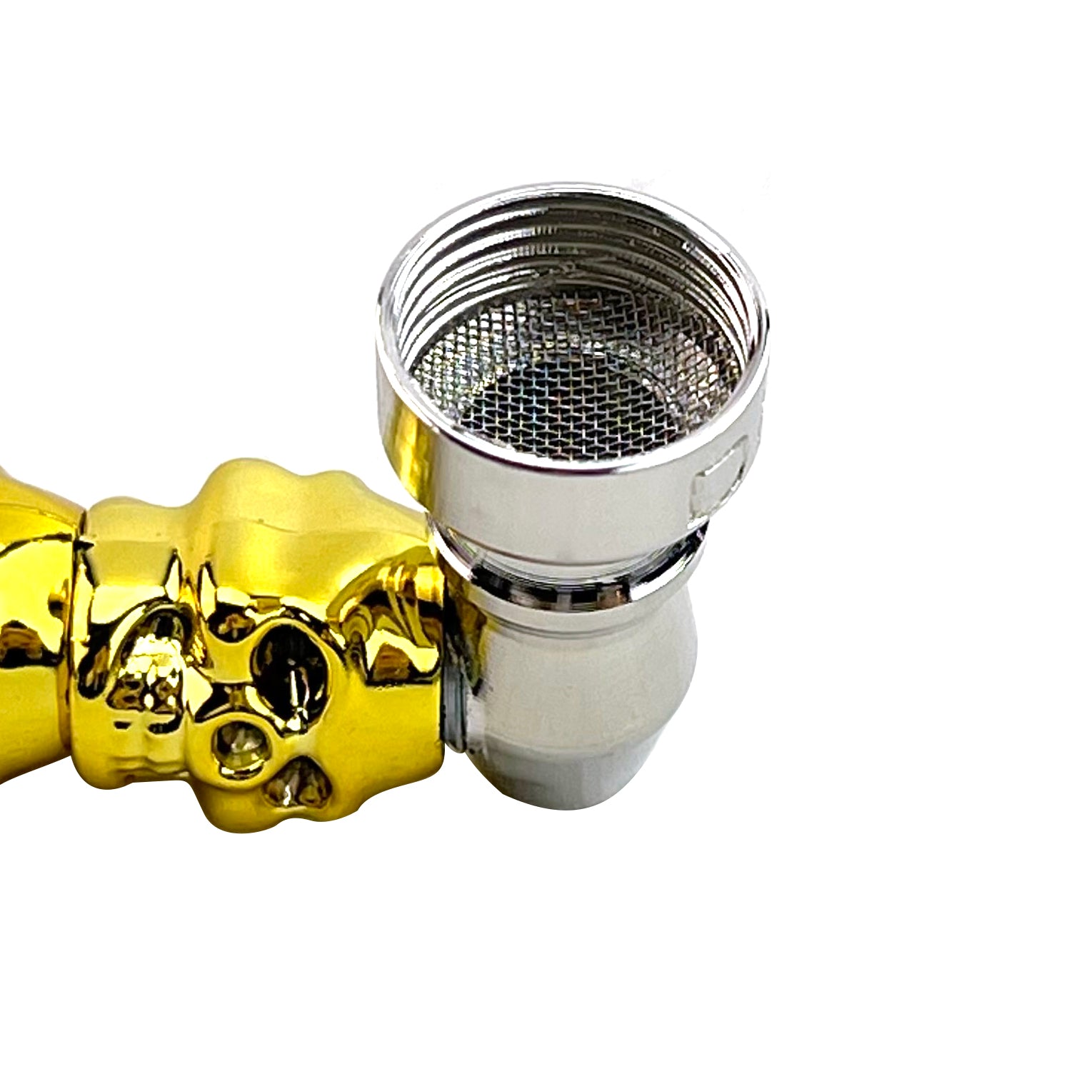 DK Metal Grinder Pipe (Gold Edition) DK8182D - Smoke Tech One LLC
