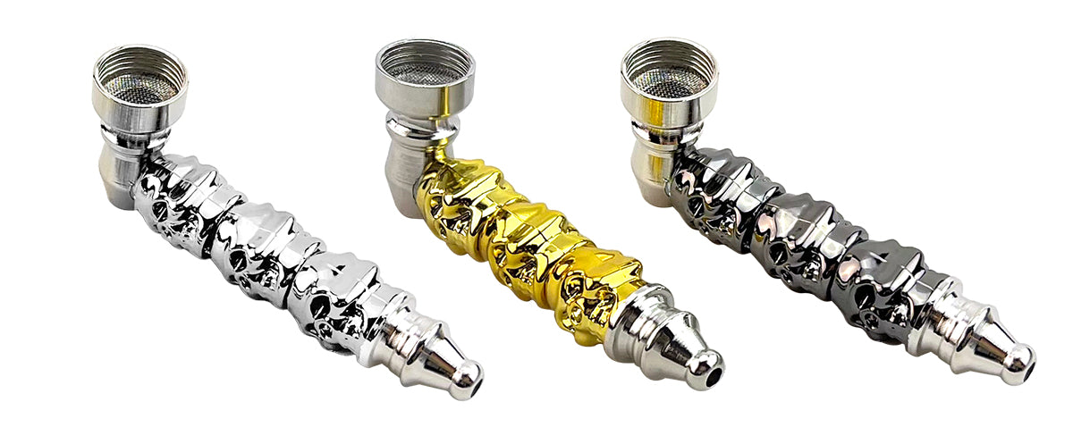 DK Metal Grinder Pipe (Gold Edition) DK8182D - Smoke Tech One LLC