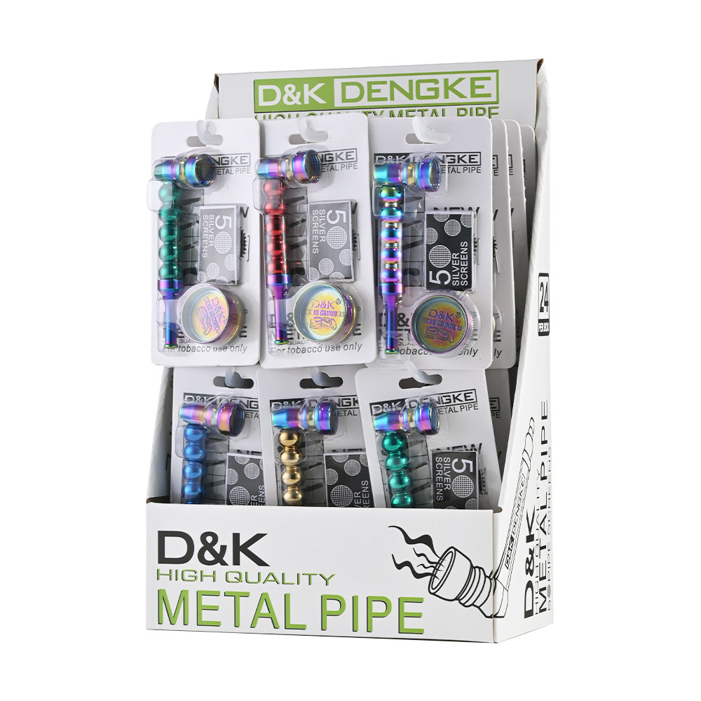 Beaded Metal Smoking Pipe Set DK8545S