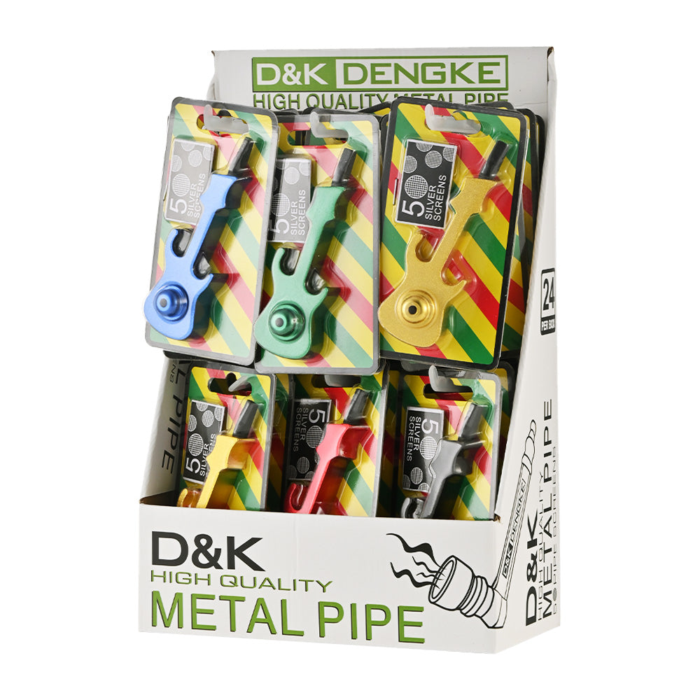 Guitar-Shaped Aluminum Smoking Pipe DK8608